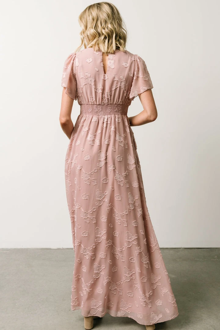 RR Dresses Evelyn Smocked Maxi Dress | Blush 11 RR Dresses Evelyn Smocked Maxi Dress | Blush