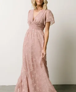 RR Dresses Evelyn Smocked Maxi Dress | Blush 22 RR Dresses Evelyn Smocked Maxi Dress | Blush