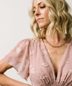 RR Dresses Evelyn Smocked Maxi Dress | Blush 25 RR Dresses Evelyn Smocked Maxi Dress | Blush