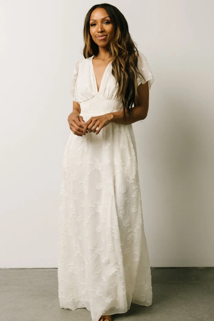 RR Evelyn Smocked Maxi Dress | Off White Dresses 2 RR Evelyn Smocked Maxi Dress | Off White Dresses
