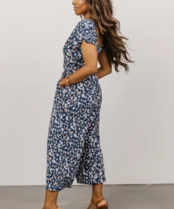 GIL Evie V Neck Jumpsuit | Navy Multi Floral 21 GIL Evie V Neck Jumpsuit | Navy Multi Floral