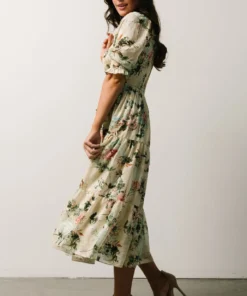 BB Custom Fabian Jacquard Midi Dress | Morning Bloom Dresses