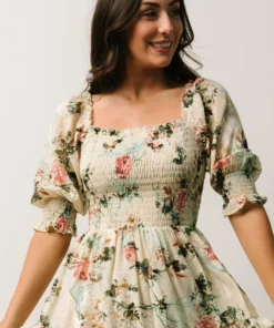 BB Custom Fabian Jacquard Midi Dress | Morning Bloom Dresses