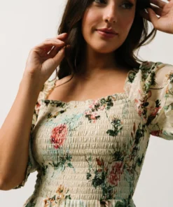 BB Custom Fabian Jacquard Midi Dress | Morning Bloom Dresses