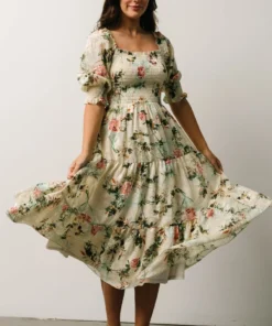 BB Custom Fabian Jacquard Midi Dress | Morning Bloom Dresses