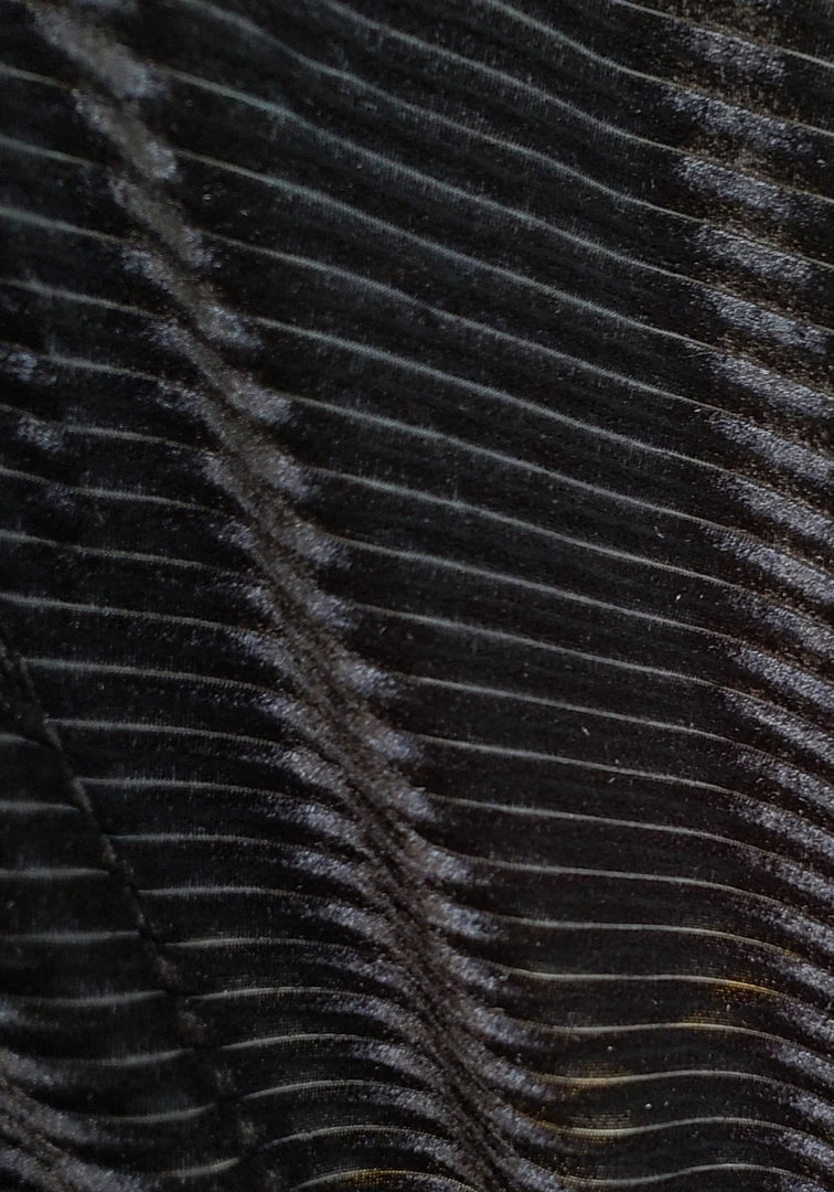 Baltic Born Fabric Swatch - Andi Ribbed Velvet | Black 1 Baltic Born Fabric Swatch - Andi Ribbed Velvet | Black