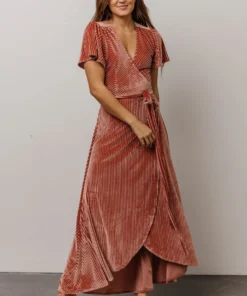 Baltic Born Fabric Swatches Fabric Swatch - Andi Ribbed Velvet | Cherry Blossom