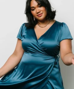 Baltic Born Fabric Swatch - Krystal Satin | Blue