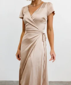 Baltic Born Fabric Swatch - Krystal Satin | Champagne Fabric Swatches