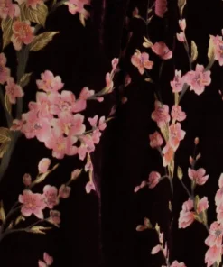 Baltic Born Fabric Swatch - Uma Velvet | Plum Floral