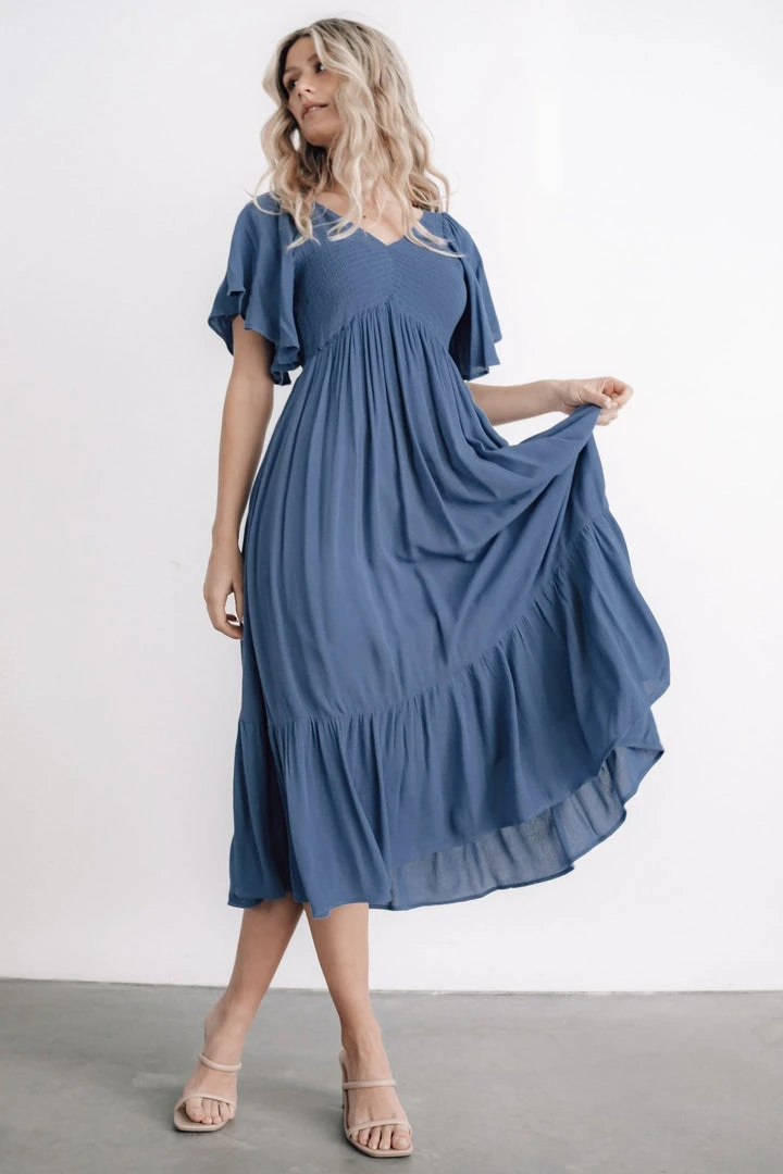 IL Felicity Smocked Dress | Blue 2 IL Felicity Smocked Dress | Blue