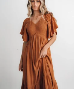IL Felicity Smocked Dress | Camel Dresses