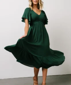 IL Felicity Smocked Dress | Evergreen Midi Dresses