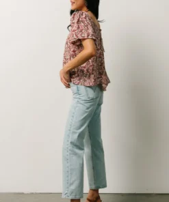 HAY Felix Peasant Top | Mauve Multi Floral 9 HAY Felix Peasant Top | Mauve Multi Floral