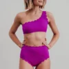 BJB Fiji Scalloped Swim Bottom | Fuchsia
