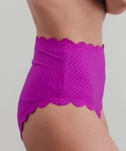 BJB Fiji Scalloped Swim Bottom | Fuchsia