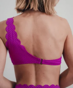 BJB Fiji Scalloped Swim Top | Fuchsia