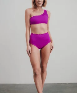 BJB Fiji Scalloped Swim Top | Fuchsia