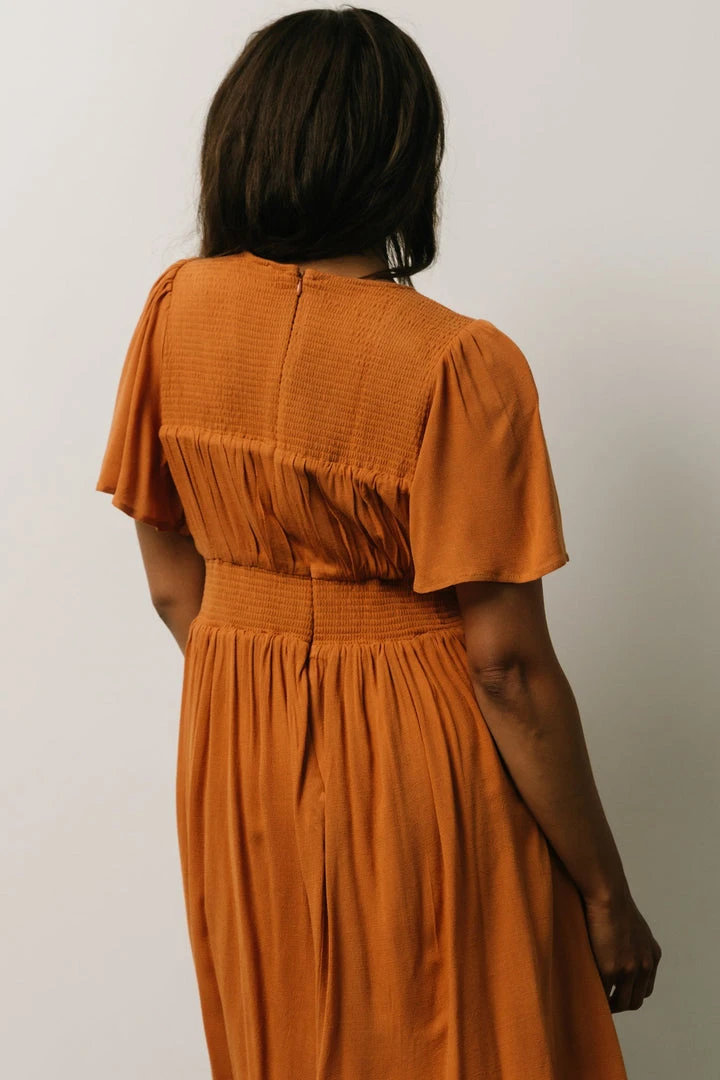 IL Fiona Pintuck Pleat Mini Dress | Camel 6 IL Fiona Pintuck Pleat Mini Dress | Camel