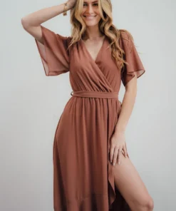 BB Custom Fiore Tulip Style Dress | Rosy Brown