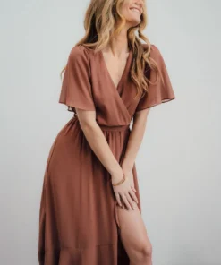 BB Custom Fiore Tulip Style Dress | Rosy Brown