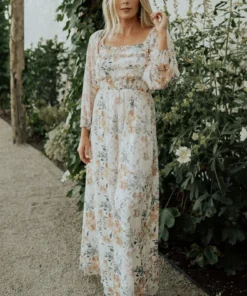 JH Dresses Florence Maxi Dress | Ivory Floral