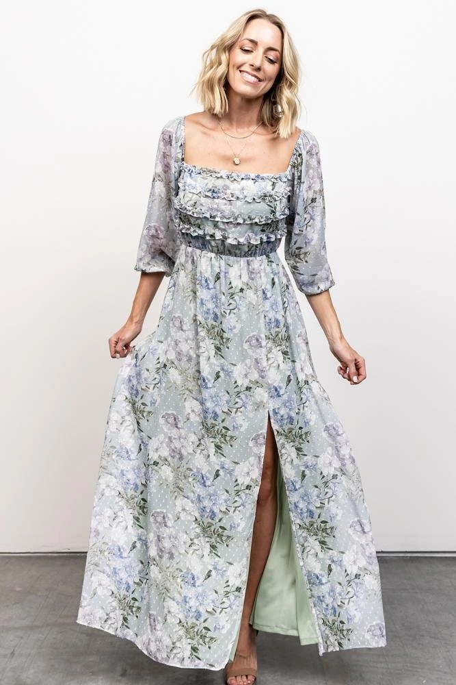 JH Florence Maxi Dress | Sage Floral 7 JH Florence Maxi Dress | Sage Floral