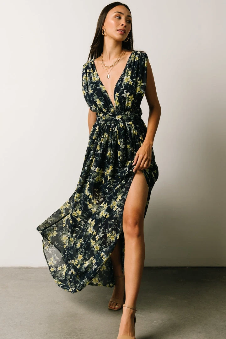 DD Flynn V-Neck Maxi Dress | Navy Floral Dresses 7 DD Flynn V-Neck Maxi Dress | Navy Floral Dresses