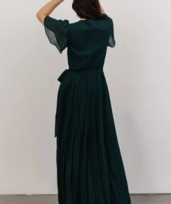 Soi Francine Pleated Wrap Maxi Dress | Emerald 9 Soi Francine Pleated Wrap Maxi Dress | Emerald