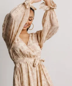 FT Shop All Frenchie Short Dress | Taupe Floral 20 FT Shop All Frenchie Short Dress | Taupe Floral