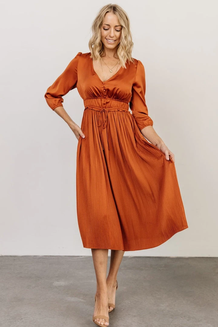 POL Gabriella Satin Midi Dress | Spice Dresses 2 POL Gabriella Satin Midi Dress | Spice Dresses