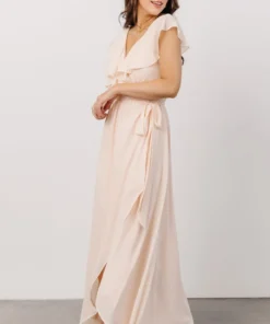 Soi Gaia Tulip Wrap Dress | Light Peach