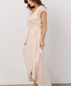 Soi Gaia Tulip Wrap Dress | Light Peach