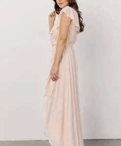 Soi Gaia Tulip Wrap Dress | Light Peach