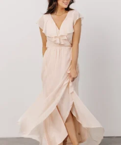 Soi Gaia Tulip Wrap Dress | Light Peach