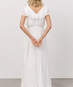 Soi Gaia Tulip Wrap Dress | Off White