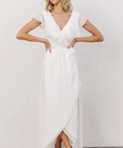 Soi Gaia Tulip Wrap Dress | Off White