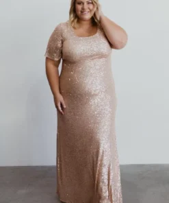 BB Custom Gatsby Sequin Gown | Rose Gold Dresses