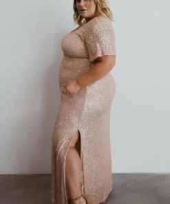 BB Custom Gatsby Sequin Gown | Rose Gold Dresses