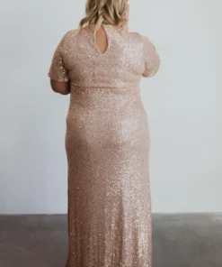 BB Custom Gatsby Sequin Gown | Rose Gold Dresses