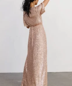 BB Custom Gatsby Sequin Gown | Rose Gold Dresses