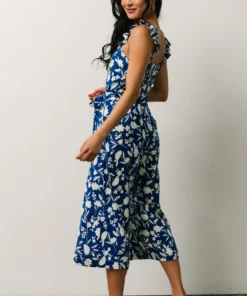 SL Gemma Jumpsuit | Royal Blue Floral Vacation