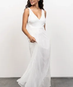 BB Custom Geneva Sparkle Gown | White