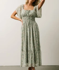 IL Gentry Midi Dress | Light Sage Floral
