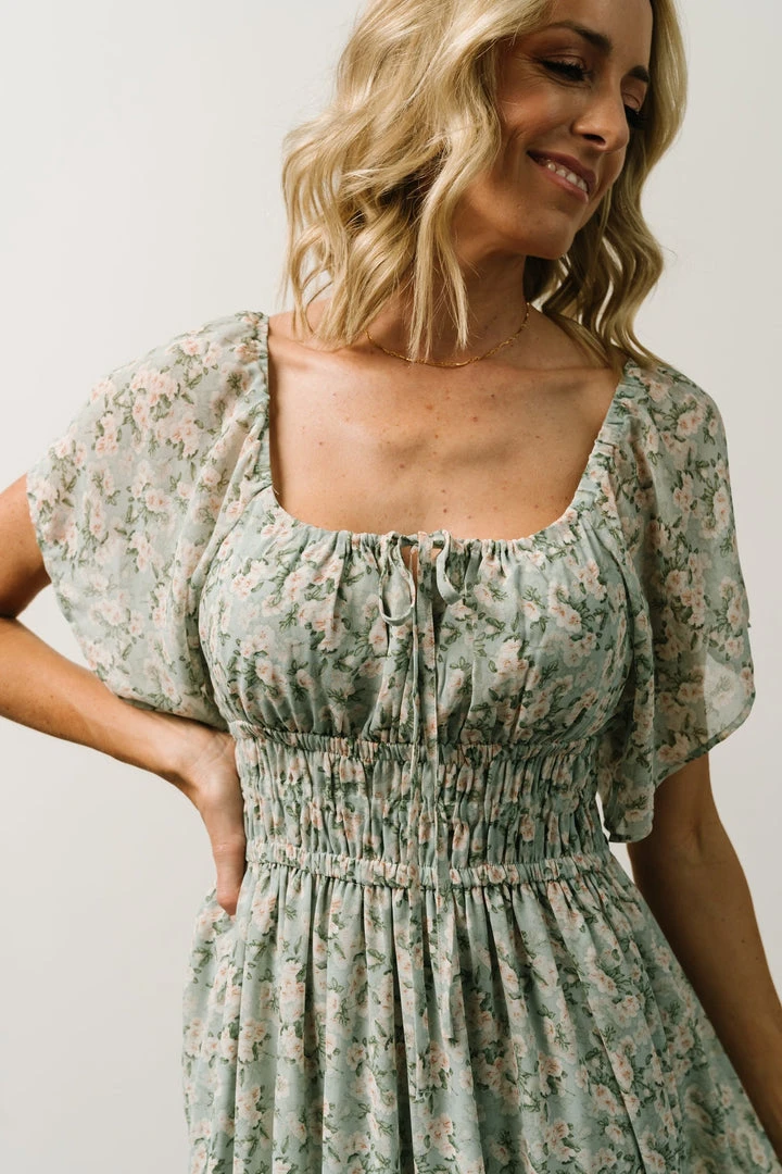 IL Gentry Midi Dress | Light Sage Floral 6 IL Gentry Midi Dress | Light Sage Floral