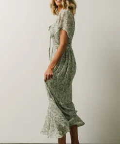 IL Gentry Midi Dress | Light Sage Floral 8 IL Gentry Midi Dress | Light Sage Floral