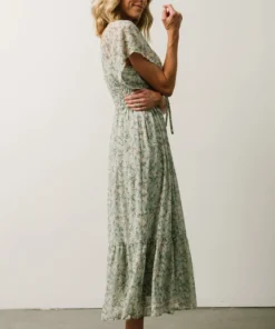 IL Gentry Midi Dress | Light Sage Floral 10 IL Gentry Midi Dress | Light Sage Floral