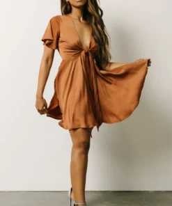 DD Dresses Gina Peek-a-Boo Mini Dress | Bronze