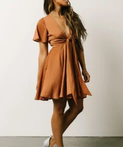 DD Dresses Gina Peek-a-Boo Mini Dress | Bronze