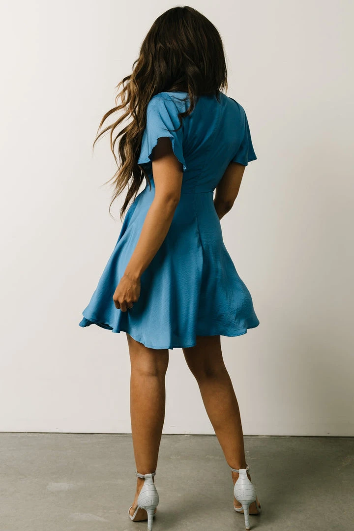DD Dresses Gina Peek-a-Boo Mini Dress | French Blue 8 DD Dresses Gina Peek-a-Boo Mini Dress | French Blue